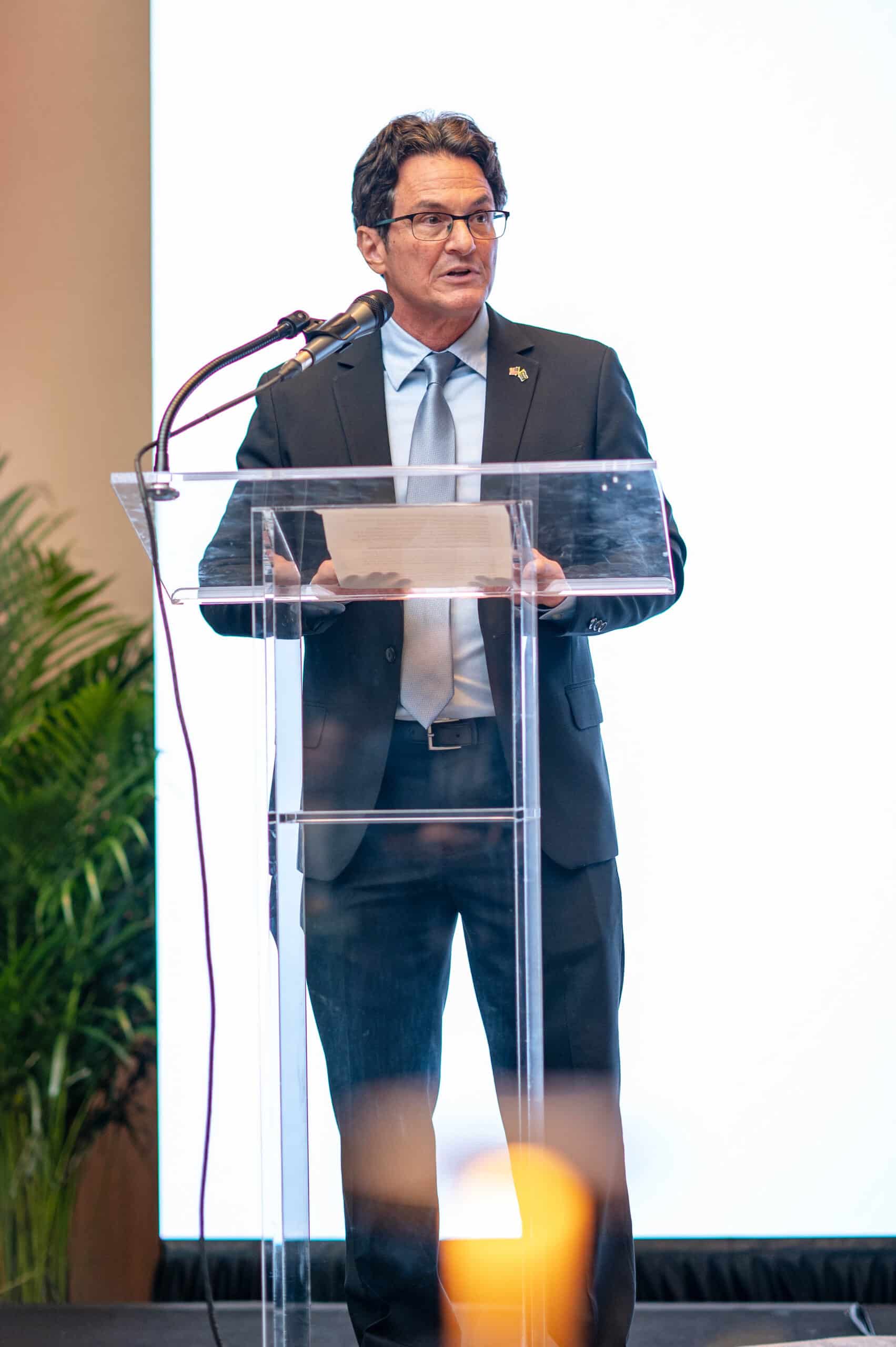 Charles Hallab, President & CEO, U.S.-Saudi Business Council, gives remarks
